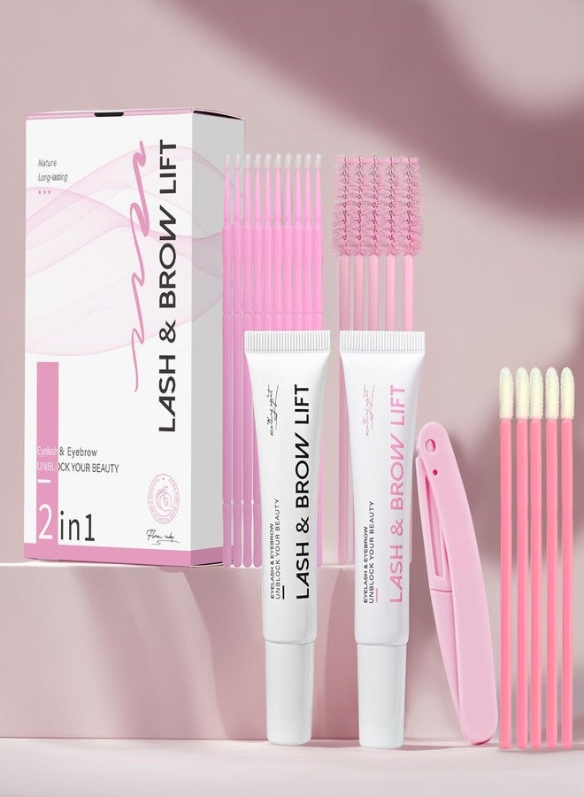 Ecofan Lash & Brow Lift, Professional Lash Lift Kit Natural Ingredient for Long-Lasting Natural Curl & Self Lash Lifting, Brow Lamination Set for Salon-Quality Results at Home - Image 1